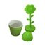 Boule à thé fleur verte en silicone et pot en céramique Lebrun(vue 1)