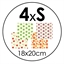 Set de 4 feuilles de conservation cire végétale- taille S Wrapéo(vue 3)