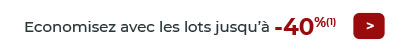 jusqu'à -40%(1)